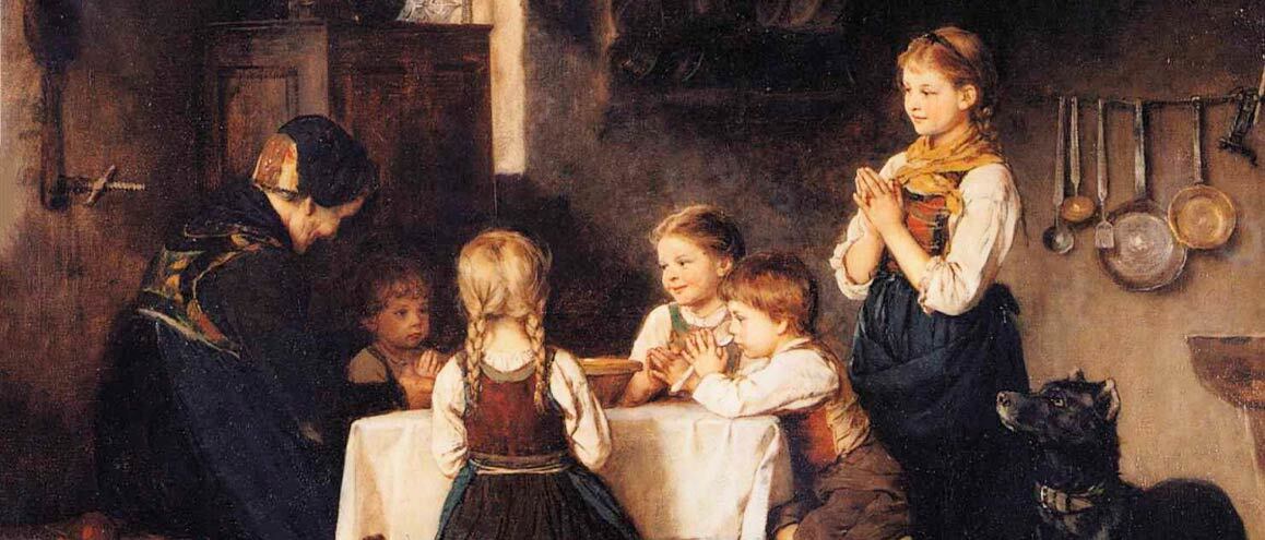 “Oração antes da refeição”, por Franz Defregger.