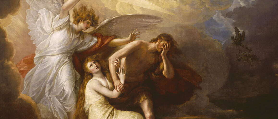 “Expulsão de Adão e Eva do paraíso”, por Benjamin West.