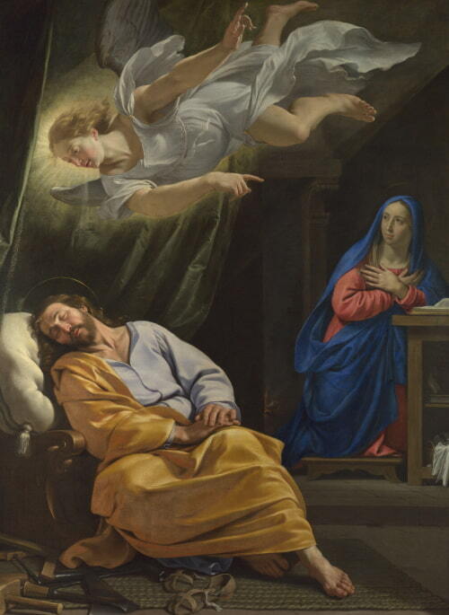 “O sonho de São José”, por Philippe de Champaigne.