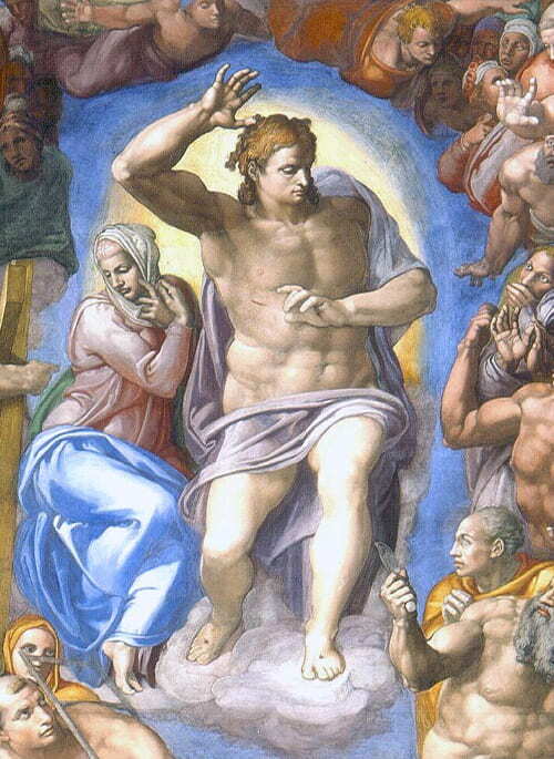 Detalhe do “Juízo Final” de Michelangelo.