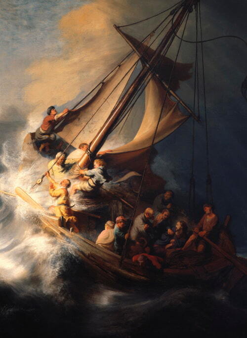 “Tempestade no mar da Galileia”, de Rembrandt: imagem da Igreja em crise.