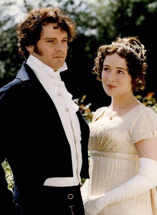 Colin Firth e Jennifer Ehle interpretam Darcy e Elizabeth Bennet em adaptação de “Orgulho e Preconceito” (BBC, 1995).