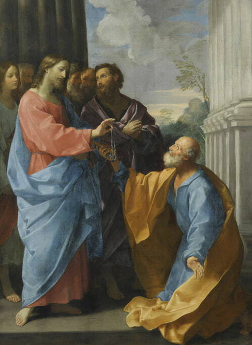“Cristo entregando as chaves a São Pedro”, pintura de Guido Reni.