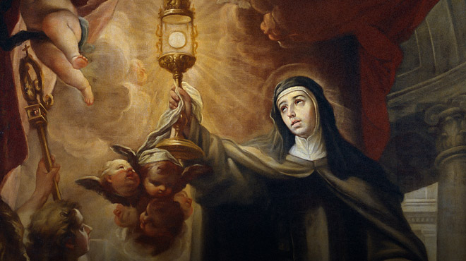 O milagre eucarístico de Santa Clara de Assis