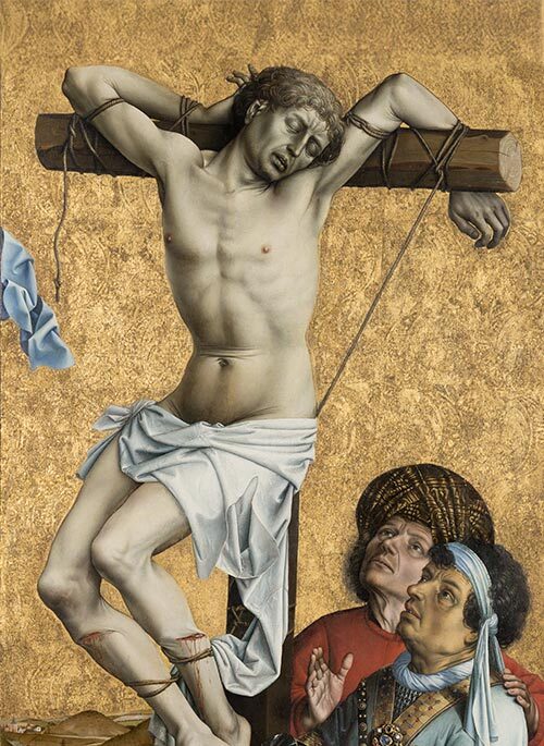 “O ladrão crucificado”, por Robert Campin.