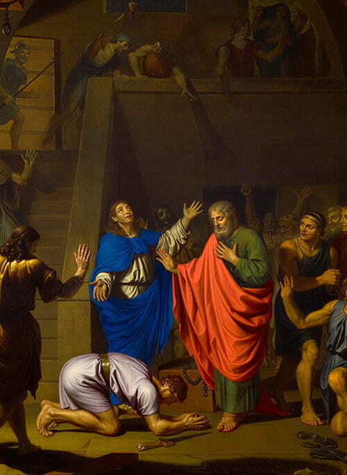 “Paulo e Silas deixando a prisão em Filipos”, por Nicolas de Plattemontagne