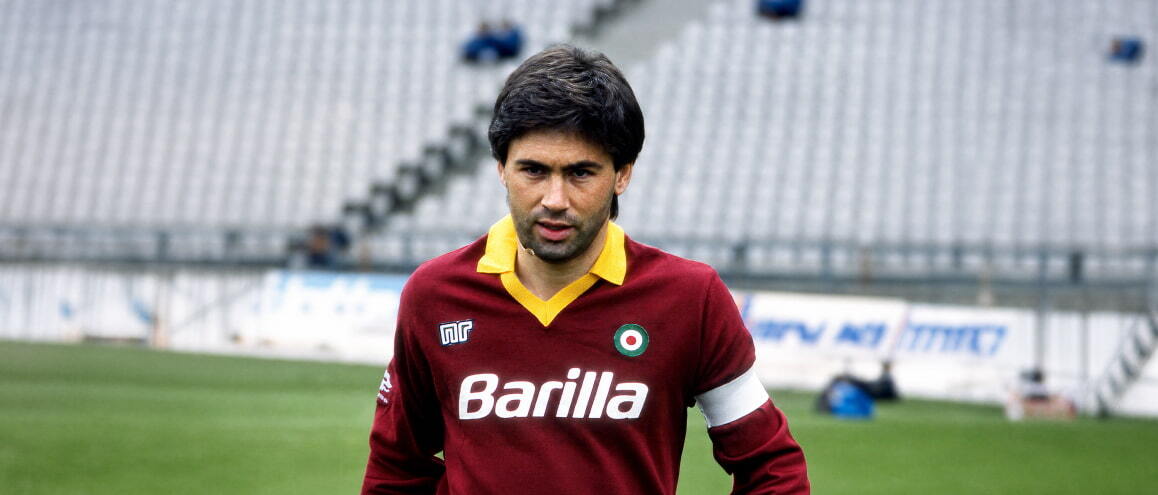 Ancelotti como jogador do Roma.