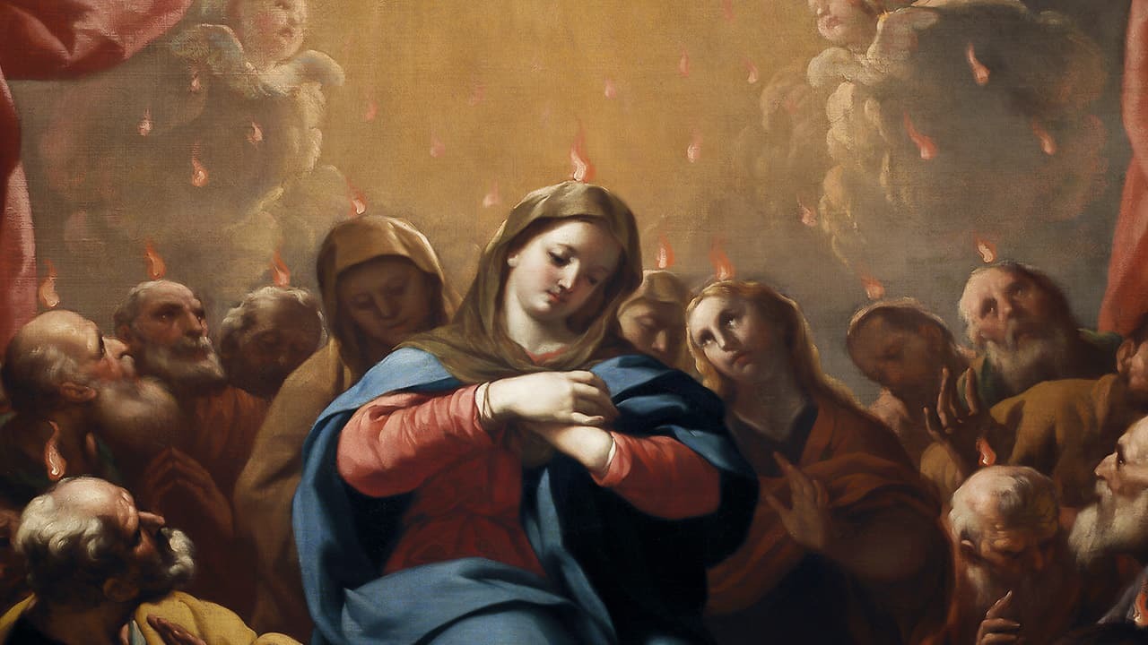 Em oração no Cenáculo com Maria