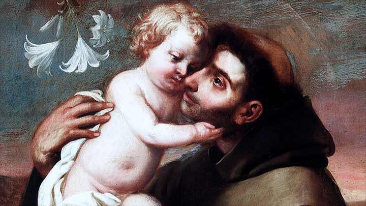 Por que Santo Antônio está abraçando o Menino Jesus?