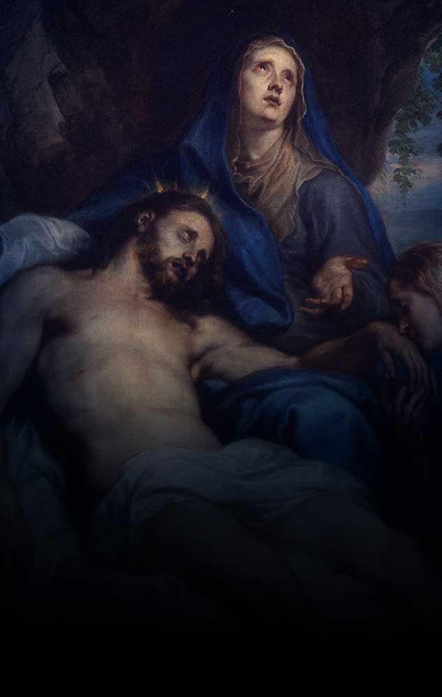 Meditações sobre os principais mistérios do Tríduo Pascal sob a perspectiva de Maria Santíssima.