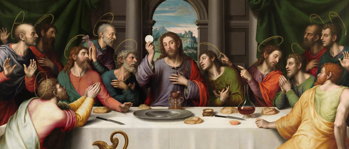 “A Última Ceia”, por Juan de Juanes.